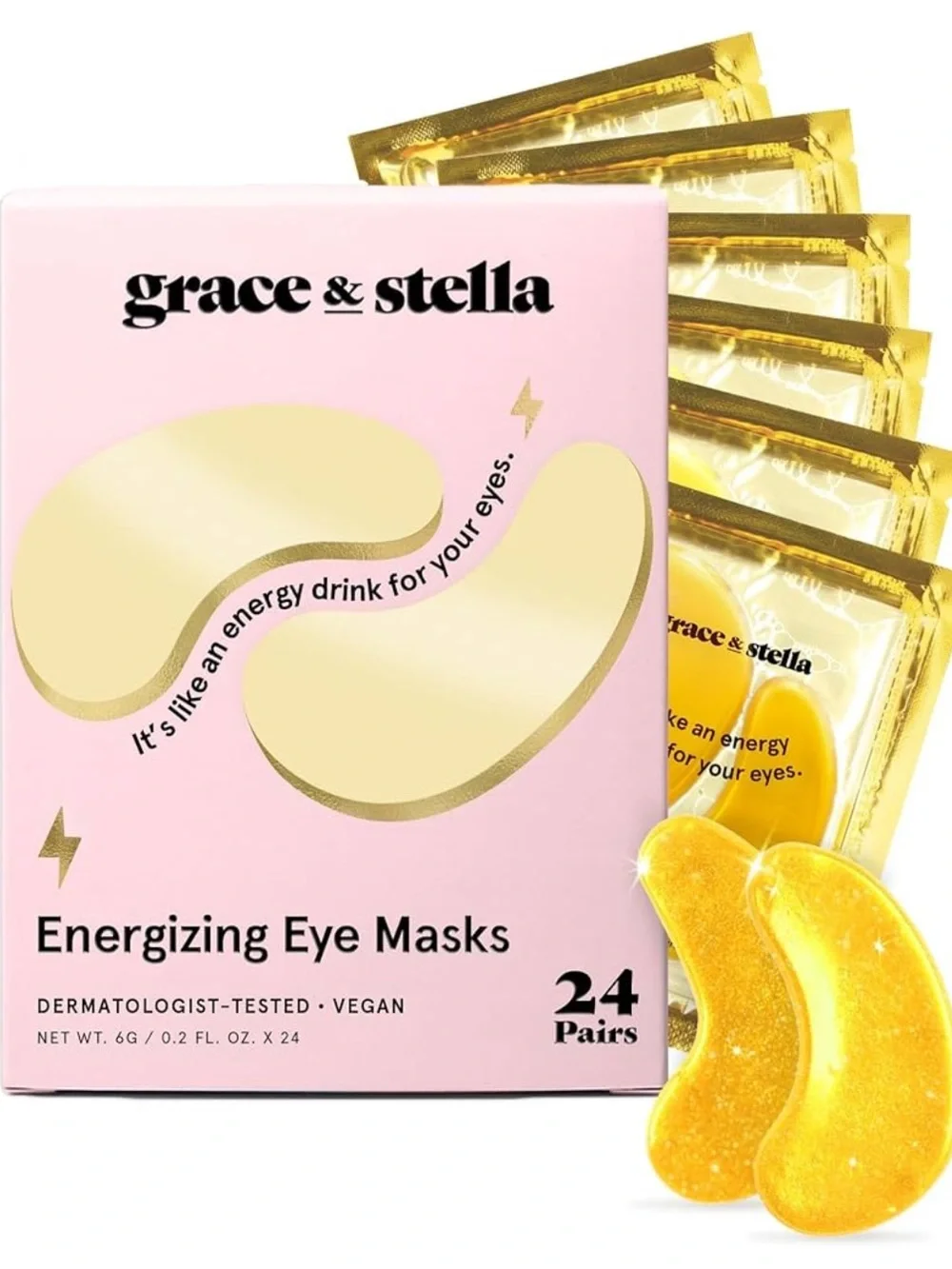 grace & stella Energizing Eye Masks - 12 Count